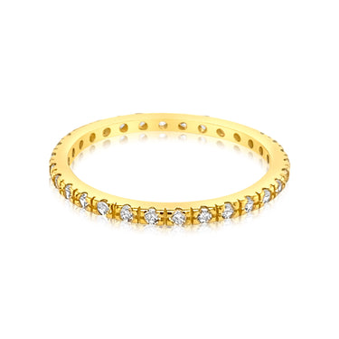 Gold CZ Eternity Ring